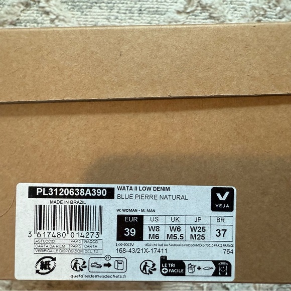 Veja WATA II LOW DENIM BLUE PIERRE NATURAL - Picture 3 of 6